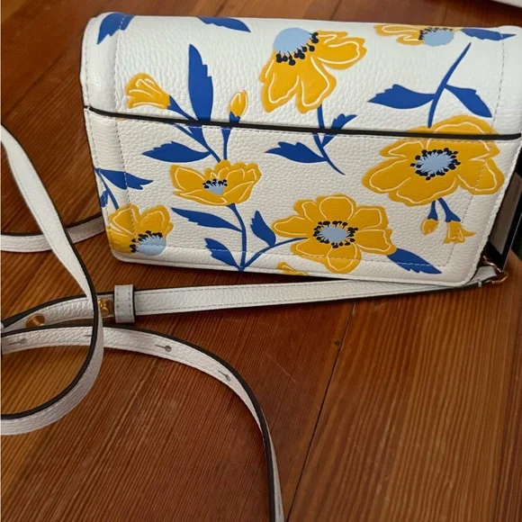 Kate Spade Yellow and Blue Floral Crossbody Bag - Picture 5 of 5